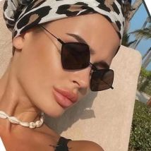 Trend Polygon Sunglasses Women Irregular Rhombus Vintage Alloy Small Frame Sun Glasses Men Shades Retro Sunglass Ladies Eyewear