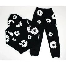 DENIM TEARS brand hot selling new fashionable cotton foam printed hoodie, European and American trendy men's sports suit
