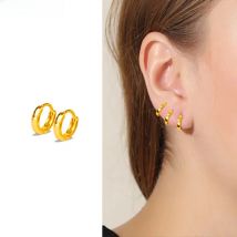 Top Mini Slim Trend Fashion Hip-hop Huggies Circle Small size Hoop Earrings For Women Mens Children Girls Kids Ear Jewelry Aros