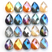 10pcs 13X18MM Austrian Crystal Drop Charms Jewelry Making Accessories Faceted Glass Teardrop Beads DIY Necklace Pendant