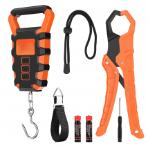 50Kg/10g Digital Fishing Scale with Fish Grip Ruler Waterproof Scales For Luggage Travel Weighing Steelyard Hanging Scale