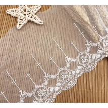 Width:14cm( 5.60 inch) Flower Soluble Embroidery Lace Trimming Fabric Lace for Garment Sewing Decoration(SS-2735)