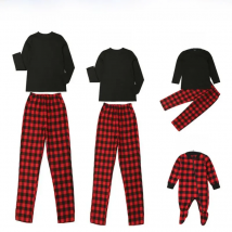 Blotona Adults Baby Kids Christmas Family Matching Pajamas Set Sleepwear Xmas Plaid Nightwear Outfits 2Pcs/set