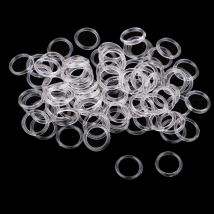 100pcs Clear Nylon Bra Strap Adjuster Slider O Ring Lingerie Sewing Crafts Bra Straps Slide Buckle