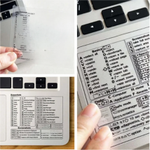1pc/3pcs Keyboard Shortcut Stickers for Word Excel Windows MAC OS Letter Graphic Laptop Protective Sticker