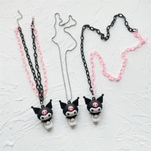 Sanrio My Melody Halskette Schmuck Nette Dark Wind Schwarz Süße Kuromi Mädchen Junge Halskette Hallo