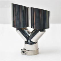 Stainless steel Car universal oblique mouth muffler tail pipe nozzle end tip one point two double pipe decorative pipe