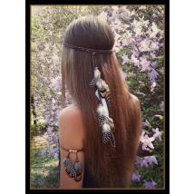 Gypsy Fashion Beautiful Boho Style Feather Headband Headdress Tribal Hair Feather Rope Headpieces Hippie Party Indian Jewelry
