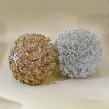 YouLaPan Handmade Bridal Bouquet Beauty Diamond Bride Flower Wedding Party Accessory Bride's Bouquet Wedding Hand Bouquet HF01