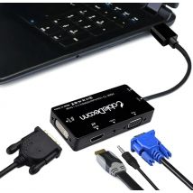hdmi to hdmi vag dvi 3.5mmjack audio with micro USB power adapter for Laptop Video Card Computers monitor