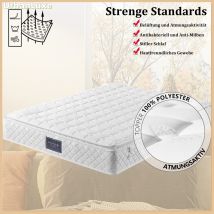 UrbanLuxe Materasso 160x200x25 cm, materasso in schiuma fredda a 7 zone, nucleo a molle insacchettate, classe force H3, fibra di poliestere (poliestere)