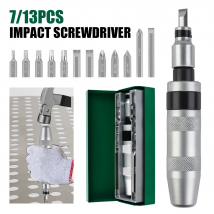 7/13 Pcs CR-V Manual Impact Screwdriver, Portable Reversible Impact Driver, Household Cordless Screwdriver Kit Hand Repair Tools