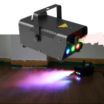 Mini 500W Fog Machine Wireless Remote Control RGB Mixed LED Colorful Effects Stage Fogger Projector DJ Disco Xmas Party Smoke