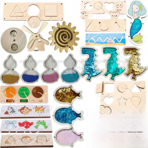 Busy Board Accessories Handmade DIY Graphic Cognition Montessori Teaching Early Child`s Education Exercise Brain Educational Toy