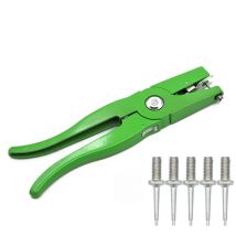 1 Pcs Ear Tag Pliers Livestock Cow Sheep Cattle Rabbit Identification Tool with 5 Pcs Ear Tag Nails Pliers Accessories