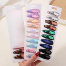 10Pcs/Set Korean Gradient Sequins Metal BB Clips Hair Clips for Kids Handmade Hairpins Barrettes Headwear Girls Hair Accessories