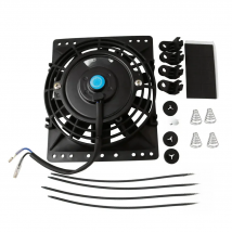 6 Inch Slim 650CFM Radiator Cooling Fans Universal Slim Pull Push 12V 80W Direct Replacement Electric Fan with Mount Kit