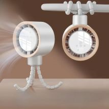 Eary Portable Desk Octopus Fan With Auto Shaking Head Stroller Fan Personal Air Cooling Fan with 100 Speeds Wind Digital Display