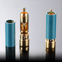 AVSSZ Gold Plated RCA Connector RCA Lotus Male Plug Self-locking Solder-free Mixer Audio Video Wire Connector Support 11mm Cable