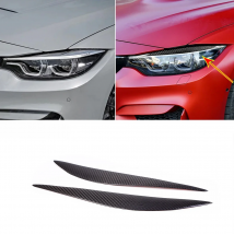 For BMW 4-series F32 F33 F36 M3 F80 M4 F82 F83 2014-2018 Real Carbon Fiber Car Headlight Eyebrow Eyelids Cover Decoration Part