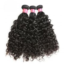 Ali Queen Hair Brazilian Water Wave Virgin Hair Weave Human Hair Bundles 10"-30" Natural Color 3/4pcs Human Hair Extensions