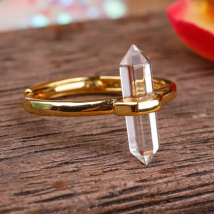 Luxury Women Hexagonal Stone Finger Rings Roses Ametysts Crystals Adjustable Rings Designer Ring Anniversary Wedding Jewelry