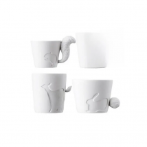 Japan Kinto Authentic Candle Light Candlestick Relief Forest Animal Shape Mugs Ceramic Bone China Coffee Mugs Plant Pot