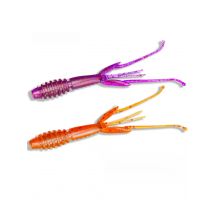 TSURINOYA 12PCS 88mm 2.2g Shrimp Soft Fishing Lures Bass Artificial Silicone Artificial Baits Wobblers Soft Worm Jig Fish Tackle