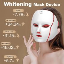 7 Color Photon led Beauty Mask Instrument Whitening Rejuvenation Spot Removal Mask Face Neck Skin Care Reduce Wrinkles