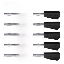 JXSINONE P3002 10pcs 4mm Stackable Nickel plated Speaker banana plug connector Test Probe Binding Post