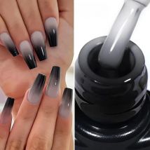 7ml Thermal Gel Nail Polish 3 Layers Temperature Color Changing Gel Winter Grey Semi Permanent Soak Off Nails Art UV Gel Varnish