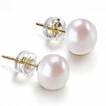 HENGSHENG White Cultured Freshwater Pearl Earrings For Women Classic 925 Sterling Silver Jewelry Gold Stud Earrings Dropshipping