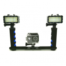 New Lamp Diving Waterproof LED Light Handheld Stents Holder For GoPro Hero 5 9 7 8 10 Xiaomi Yi 4K Sjcam SJ6/8/9 EKEN H9R Camera