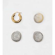 Joolim Jewelry High End PVD Wholesale Waterproof Smooth Shiny Minimalist Stainless Steel Huggie Earring For Women