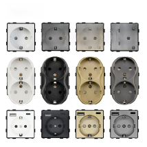 BSEED Type-C USB Socket EU Power Outlets Double USB Wall Electric Plug DIY Spare Parts Free Combination With Frames