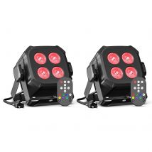 LeLeght 2Pcs  4x15W RGBW 4 IN 1 LED Par Lights DMX512 Remote Control Stage Light Sound Activated Effect Light for DJ Party Disco