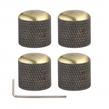 3pcs/4pcs Metal Dome Knobs Electric Bass Guitar Knobs Volume Tone Control Knobs with Wrench Bronze/BK/CR/GD/Black Nickel