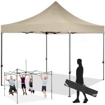 Tenda da sole pieghevole per gazebo 3x3 m, impermeabile, senza parete laterale, tenda pop-up, protezione UV, 50+, regolabile a 3 altezze, parasole per feste