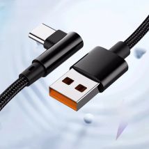 6A USB Type C Cable 90 Degree Elbow USB C To Type C Fast Charging Cable for Samsung Huawei Xiaomi Quick Charge USB C Cable