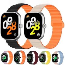 Magnetic Watchbands for Redmi watch 4 strap Smart WristBand sport Bracelet Silicone Loop for xiaomi mi band 8 pro Accessories