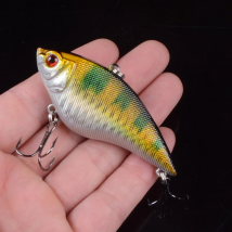 1pcs 7.5cm 15.5g Fishing Lures Lifelike VIB bait Artificial Make Crankbait Hard Baits 3D Eyes 5 colors Available Fishing Tackle