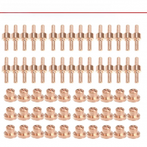 20/40/60 pcs Consumables Extended Short Tip Electrodes and Nozzles for PT31 30A/40A LG-50 CUT 50/60 Air Plasma Cutter