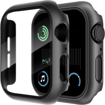 Tempered Glass+Cover For Apple Watch 11 10 9 8 7 46mm 42mm PC Bumper Screen Protector Case iWatch Series 7 6 5 4 SE3 44 40 45mm