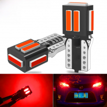 2X T10 W5W LED Bulbs Canbus 7020 7SMD For BMW Audi Car Parking Position Lights Interior Map Dome Lights 12V White Orange Red 5w5