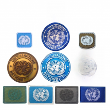 Un United Nations U.N. Badge Pvc Embroidery Tactical Airsoft Patch Badge Hook Brassard Combat Armband  Patch