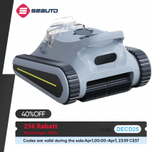 Aspirapolvere robotico per piscina Seauto Crab Pro, aspirazione potente da 45.000 Pa, arrampicata su pareti, adatto per pareti e pavimenti di 2200 piedi quadrati