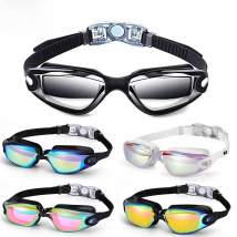 JSJM New Professional Adult Anti-fog UV Protection Lens Men Women Swimming Goggles Waterproof Adjustable Silicone Swim Glasses