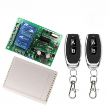433 Mhz Universal Wireless Remote Control AC110V 220V 2CH Relay Module Receiver 2B Transmitter For Garage Door Gate Motor Light