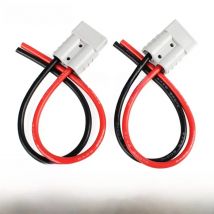 Battery Charging Wire 50A 120A 175A 350A 600V DC 2 Pin Connector Forklift Plug With Silicone Cable Power Connection Harness