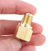 R134A Refrigerant Tank Adapter 1/4" Male to 1/2" Acme Female R134A Brass Vacuum Pump Adapter with AC Fitting Valve Core